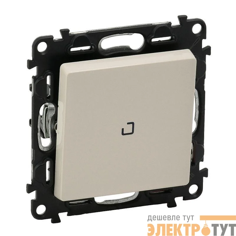 Механизм выключателя 1-кл. СП Valena Life 10А IP20 250В 10АХ с подсветкой с лиц. панелью сл. кость Leg 752510