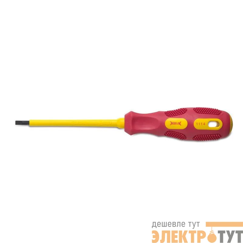 Отвертка шлицевая диэлектрическая 4х100мм BM BM-1114