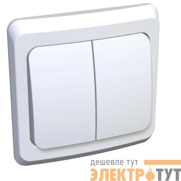 Выключатель 2-кл. СП Этюд 10А IP20 с индик. бел. SchE BC10-006B