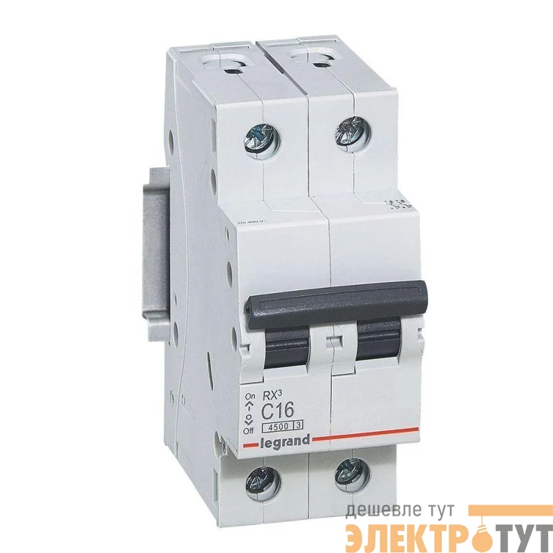 Выключатель автоматический модульный 2п C 40А 4.5кА RX3 ИЭК Leg 419701