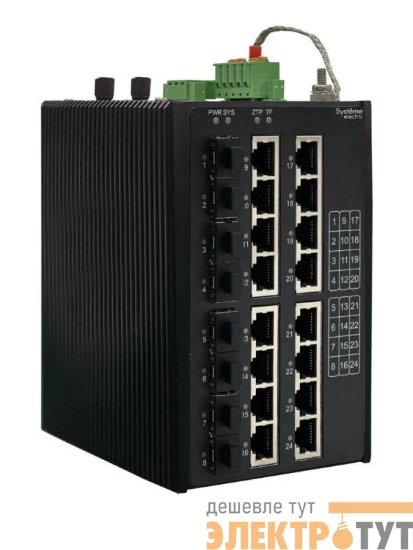 Коммутатор промышленный управляемый Ethernet L3 8х10/100/1000BaseT 8х100/1000/2500BaseX SFP SE NSETM324T16X08A