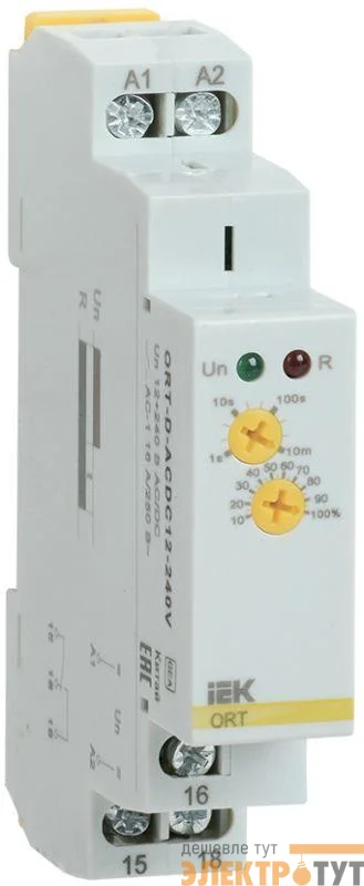 Реле задержки выключения при снятии питания ORT 12-240В AC/DC IEK ORT-D-ACDC12-240V
