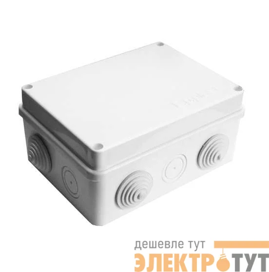 Коробка распределительная ОП 150х110х70мм IP54 10 выходов 6 гермовводов крышка на винтах бел. Epplast 210301