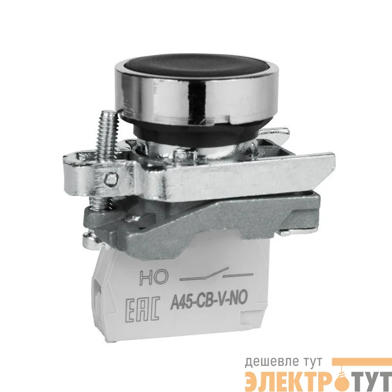 Кнопка OptiSignal D22 C4-P-210 черн. металл 1НО XB4BA21 КЭАЗ 332166