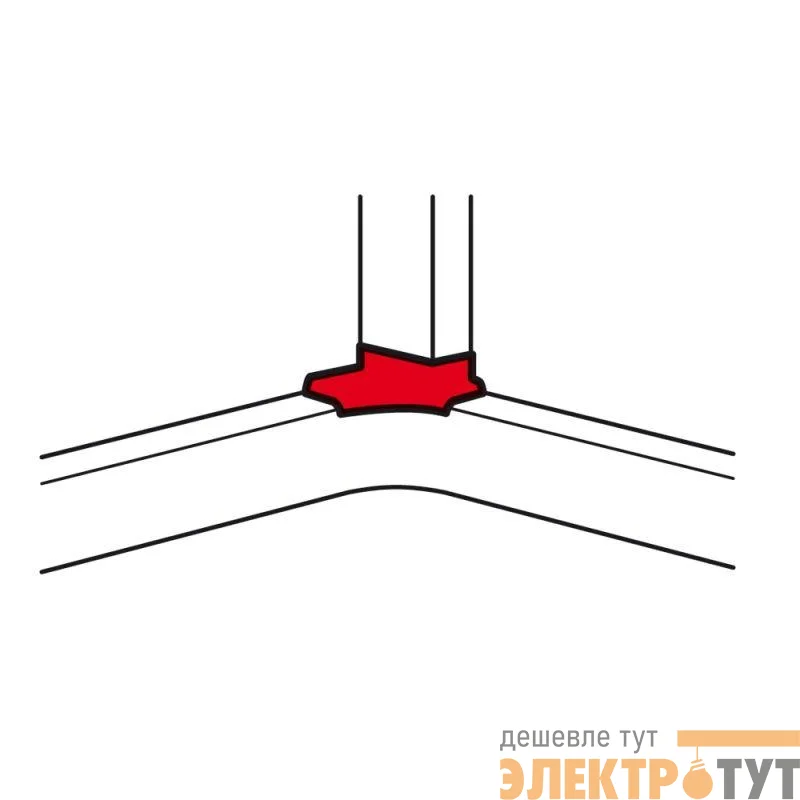 Отвод угловой для односекционных кабель-каналов DLP 50х105 Leg 010765