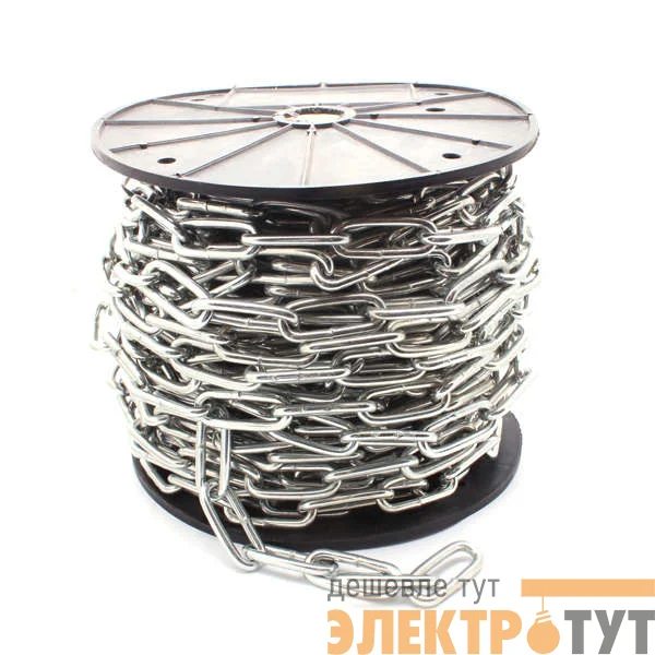 Цепь сварная D4мм длинное звено DIN 763 цинк (уп.50м) Партнер 18303