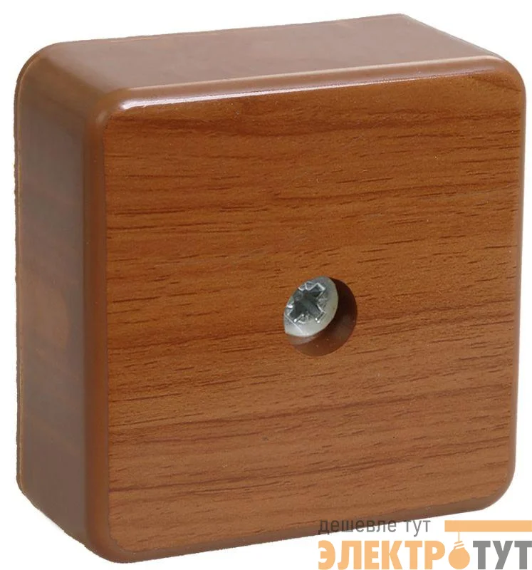 Коробка распаячная ОП 50х50х20 IP20 КМ41206-05 (4 клеммы 3кв.мм) дуб IEK UKO10-050-050-020-K24