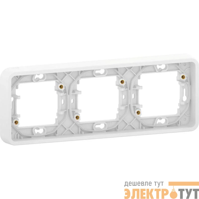 Рамка 3-м Mureva Styl IP55 горизонт. бел. SchE MUR39109