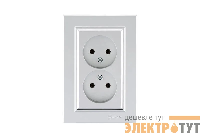 Розетка 2-м СП Karea 10А IP20 б/з сереб. Makel 56065017