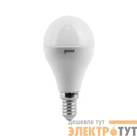 Лампа светодиодная Black 6.5Вт шар 3000К тепл. бел. E14 520лм 150-265В Gauss 105101107