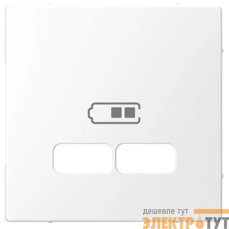Накладка центральная Merten D-Life для механизма USB 2.1А SD бел. лотос SchE MTN4367-6035