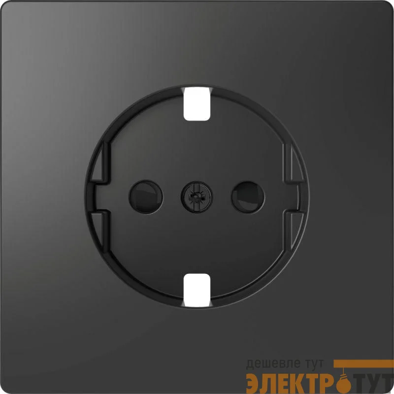 Накладка центральная 1-м СП Merten D-Life 16А IP20 для механизма розетки SD антрацит SchE MTN2330-6034
