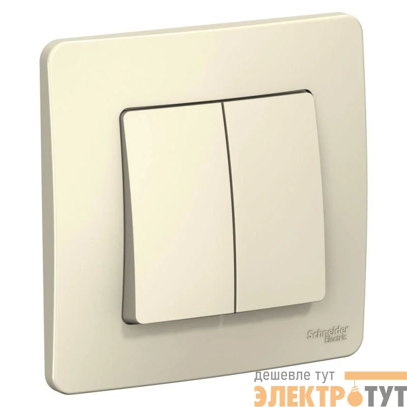 Выключатель 2-кл. СП Blanca 10А IP20 (сх. 5) 250В молочн. SchE BLNVS010502