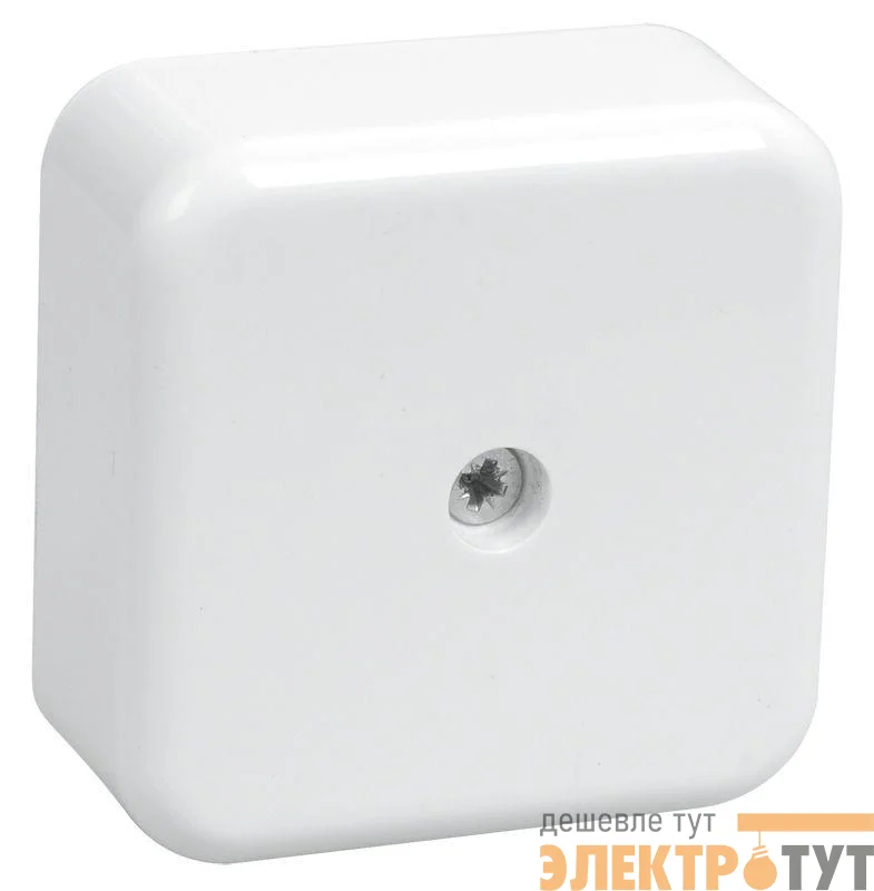 Коробка распаячная ОП 50х50х20 IP20 КМ41206-01 (4 клем. 3кв.мм) бел. IEK UKO10-050-050-020-K01