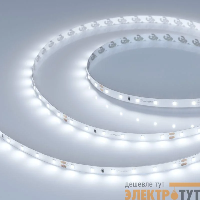 Лента светодиодная UL-A60-8mm 24V White 6000К 7.2Вт/м IP20 (уп.5м) Arlight 044052