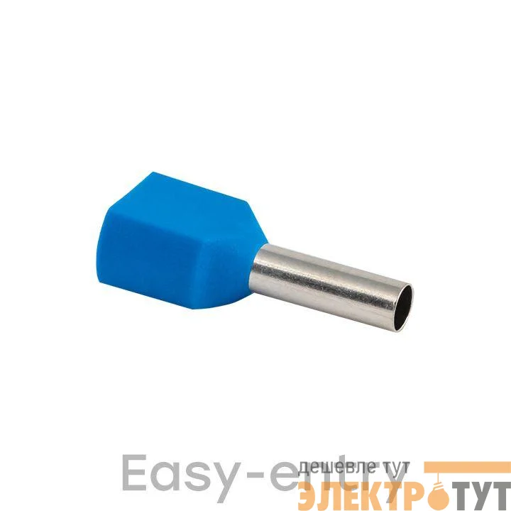 Наконечник штыревой втулочный изол. НШвИ(2) 2.5-10 (уп.50шт) EKF nhvi2-2.5-10