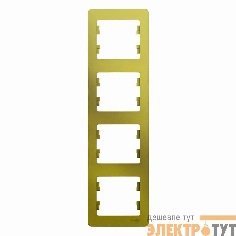 Рамка 4-м Glossa верт. фисташк. SchE GSL001008