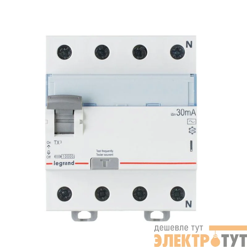 Выключатель диф. тока 4п 63А 30мА тип AC TX3 Leg 403010