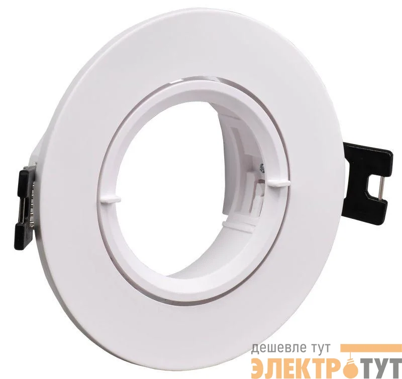 Светильник 4105 встраиваемый MR16 круг пласт. бел. IEK LT-UVB0-4105-GU05-1-K01