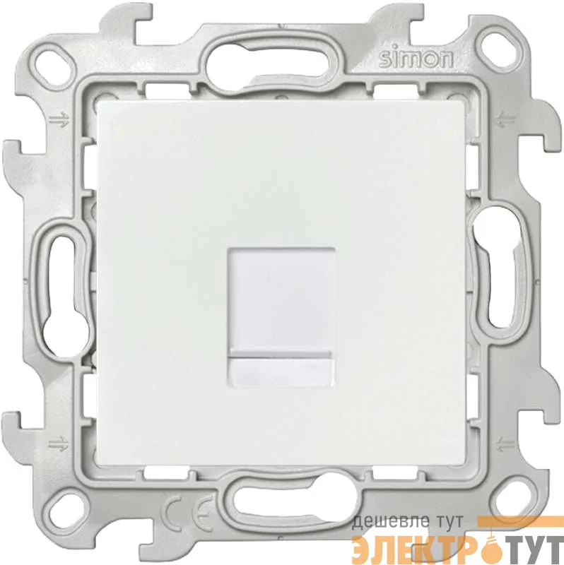 Розетка компьютерная СП Simon 24 RJ45 кат.5E UTP IP20 механизм бел. Simon 2410598-030