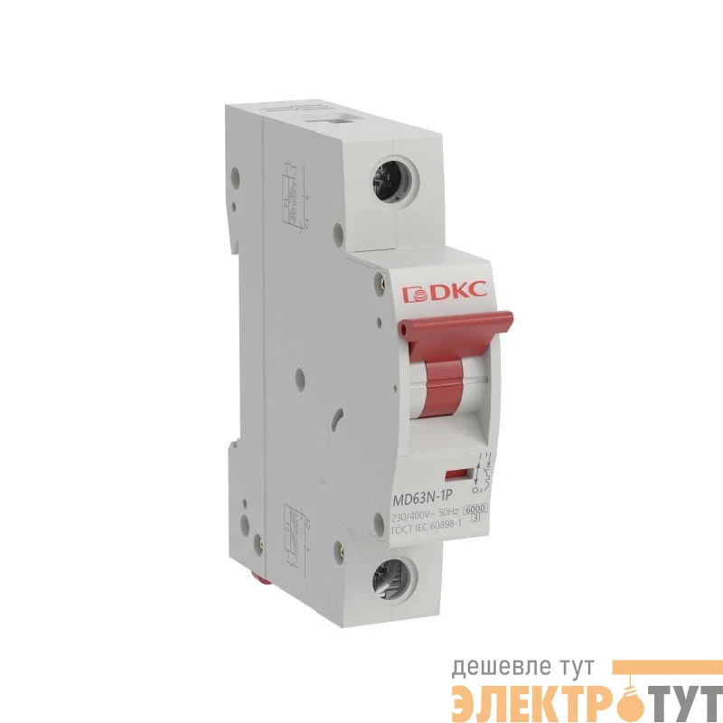 Выключатель автоматический модульный 1п C 63А 6кА MD63N YON MD63N-1PC63