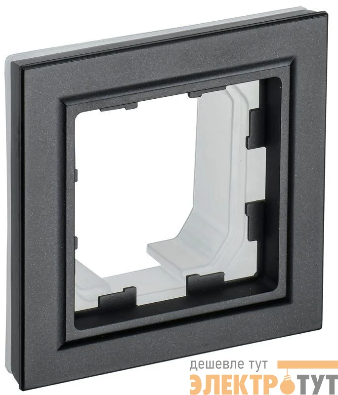 Рамка 1-м IP44 BRITE РУ-1-БрЧ-44 черн. IEK BR-M12-44-K02
