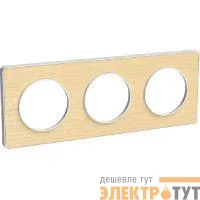 Рамка 3-м Odace бук SchE S52P806M