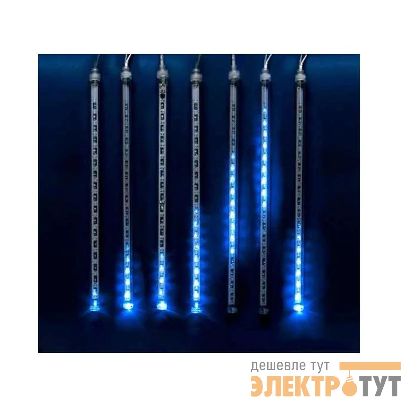 Гирлянда занавес светодиодная "Падающие звезды" ULD-E2403-144/DTK BLUE IP44 METEOR син. с контроллером 144LED 2.4х0.3м Uniel 11120