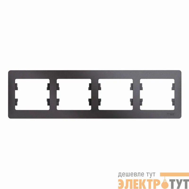Рамка 4-м Glossa горизонт. графит SE GSL001304
