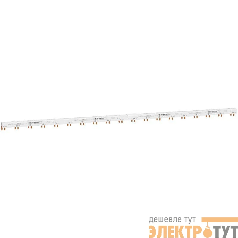 Шинка гребенчатая Acti9 3(P+N+Aux+Vigi) (AuxNL1AuxNL2AuxNL3…(шаг 9мм)) для iDPN 80А 48мод. SchE A9XPV748