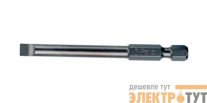 Бита плоская шлицевая Industrial E6.3 SL5.5х1.0х73мм (уп.5шт) FELO 03052710