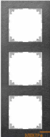 Рамка 3-м M-Pure Decor сланец/алюм. SchE MTN4030-3669