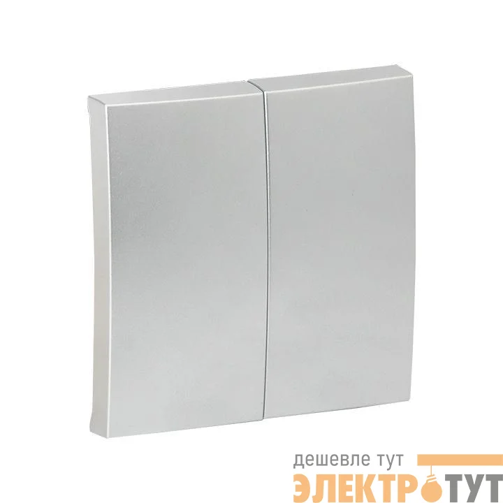 Панель лицевая Валенсия для выключателя 2-кл. 10А сталь PROxima EKF ESV10-L-023-30