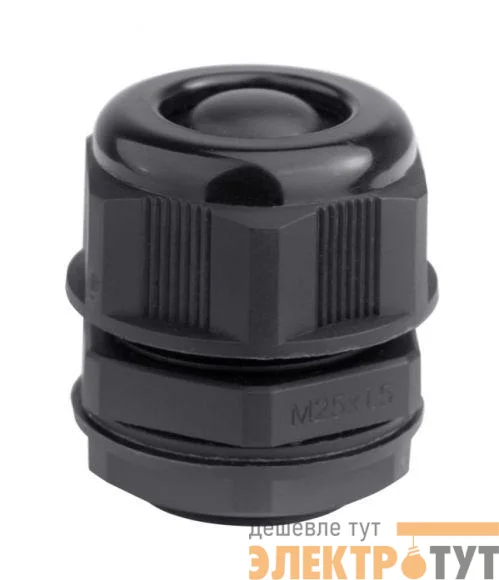 Ввод кабельный M32 с мембраной для кабеля d18-25мм IP68 черн. DKC 53M3225
