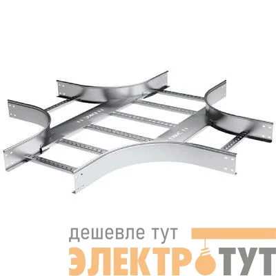 Ответвитель Х 100х400 R-300 в компл. с крепежн. элемент. и соед. пластинами гор. оцинк. DKC LX1304KHDZ