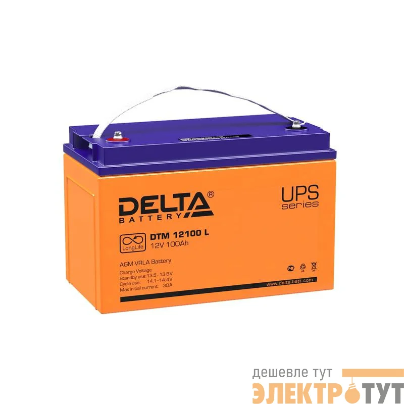 Аккумулятор UPS 12В 100А.ч Delta DTM 12100 L