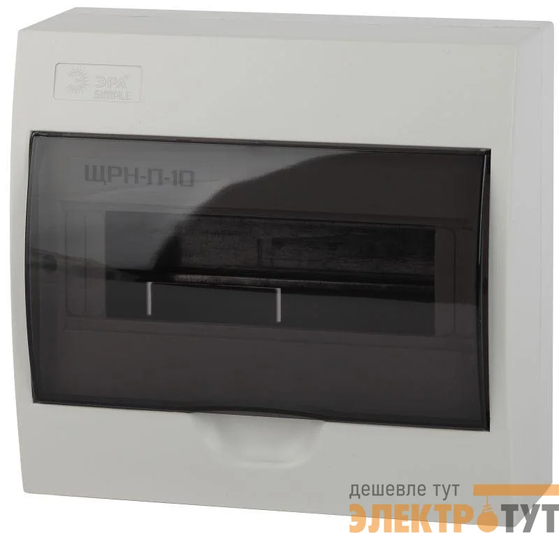Бокс ЩРН-П-10 мод. навесной пластик IP41 SIMPLE NO-box_simple-plastic_10_surface ЭРА Б0041524