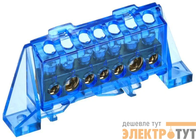 Шина нулевая N в комб. изол. "Стойка" 8х12-7-С TEKFOR IEK TF-NN20-07-DP-K07