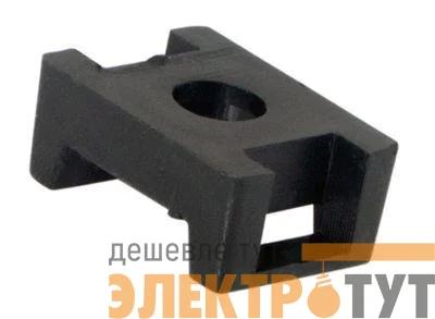 Площадка для крепления стяжки 22х16мм (ПС-2) черн. (уп.100шт) Rexant 07-2103