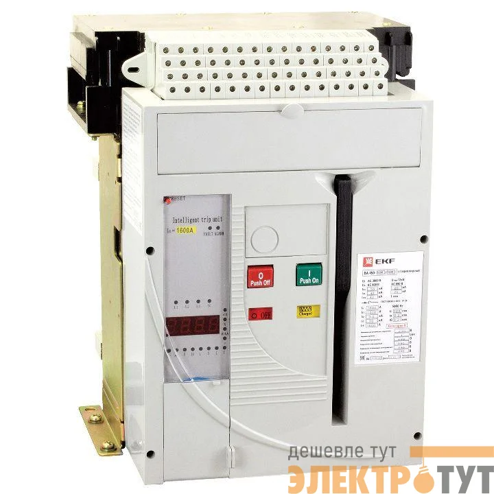 Выключатель автоматический 3п 1600/400А 55кА ВА-450 стац. EKF mccb450-1600-400