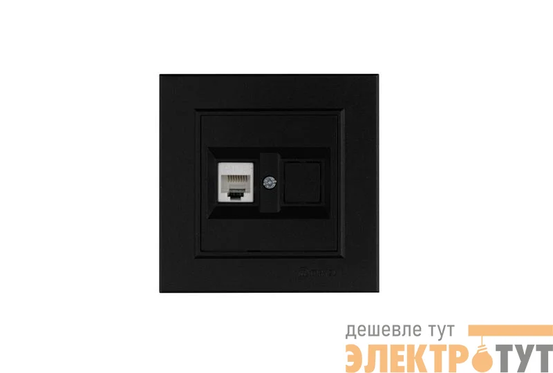 Розетка компьютерная Karea черн. Makel 56054035
