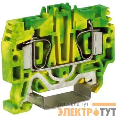 Клемма пруж. HTE.4 4кв.мм желт./зел. DKC ZHT250