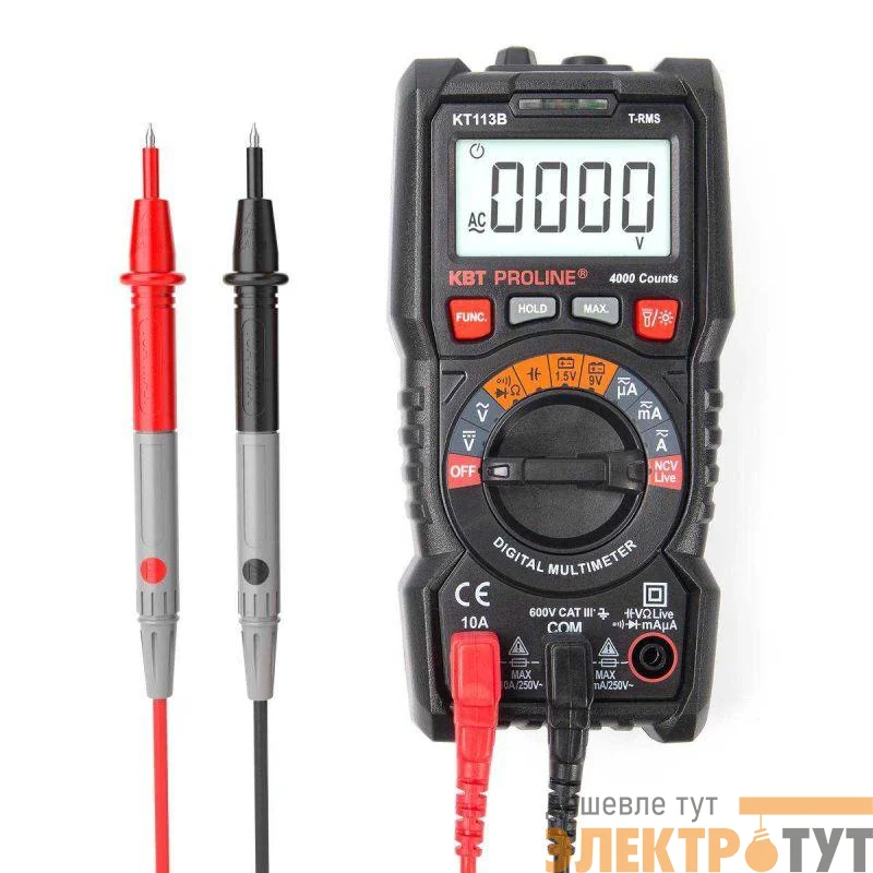 Мультиметр цифровой KT 113B "PROLINE" КВТ 79125
