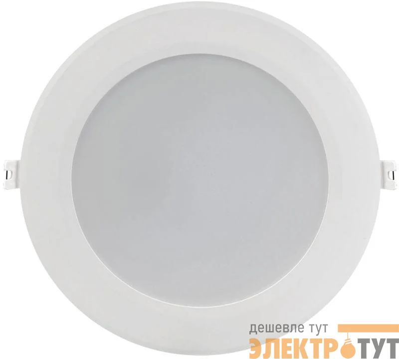 Светильник светодиодный ДВО 1716 18Вт 4000К IP40 даунлайт встраив. круг бел. IEK LDVO0-1716-18-4000-K01