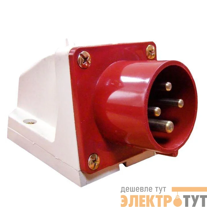 Вилка стационарная 524 32А 3P+PE 380В IP44 EKF ps-524-32-380