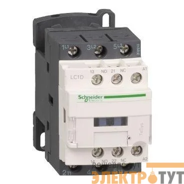 Контактор 3п 18А D НО+НЗ 24В DC 2.4Вт SchE LC1D186BL