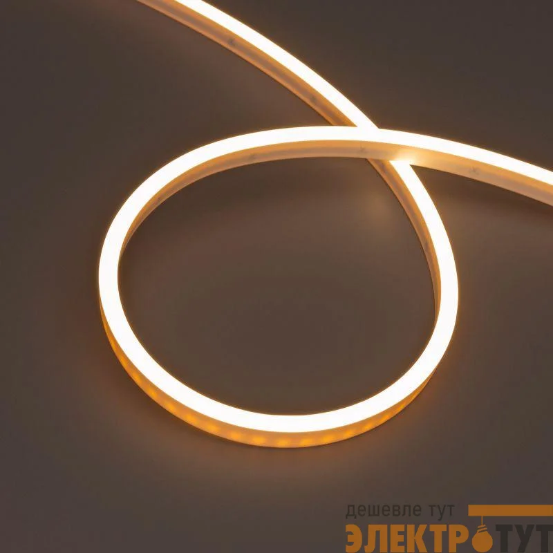 Лента светодиодная WAVE-SIDE-PU-A120-06x12mm 24В Warm 2700К 8Вт/м IP68 wire x1 вывод боков. герметичная (уп.1м) Arlight 052592