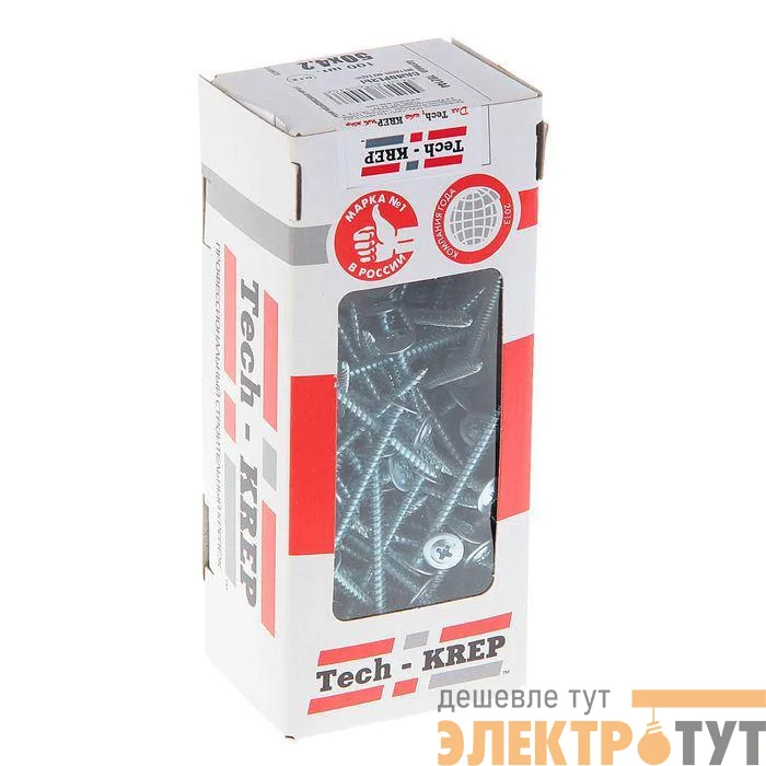 Саморез для тонкого метал. листа со сверлом 4.2х38 (уп.200шт) коробка Tech-Krep 102153
