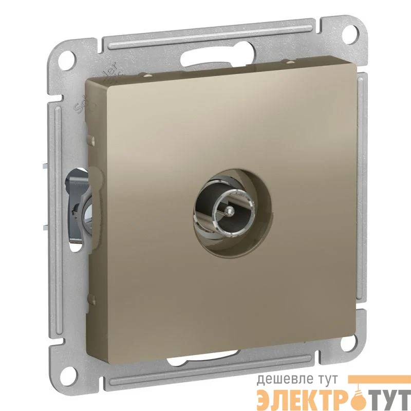 Механизм розетки TV проходной AtlasDesign 4DB шампань SchE ATN000592
