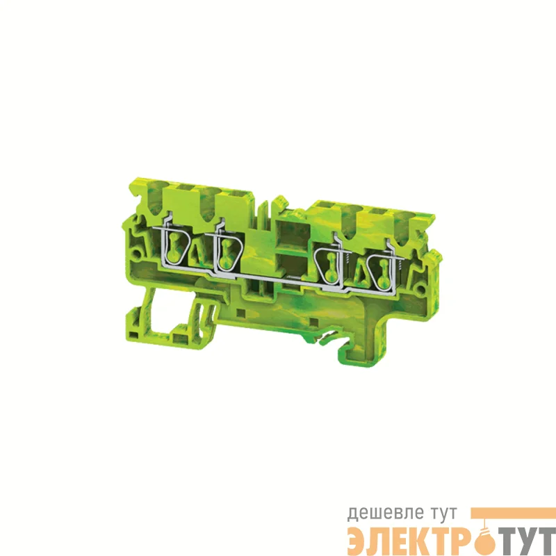 Клемма заземляющая пружинная OptiClip CXG-2.5-QUATTRO-PE-I-(0.2-2.5)-PEN КЭАЗ 331830
